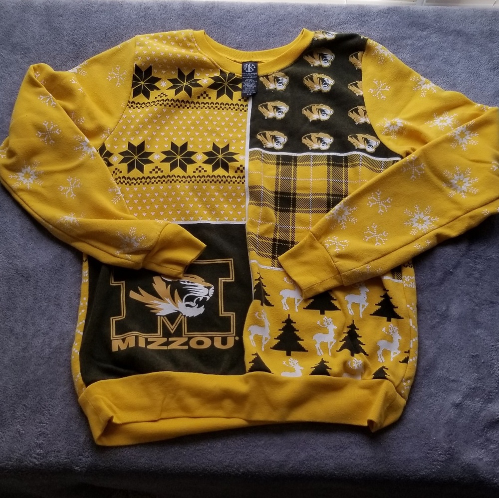 Mizzou Ugly Christmas Sweater Sweatshirt Sz Large